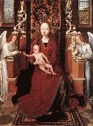 Hans Memling Virgin and Child Enthroned with Two Angels oil painting